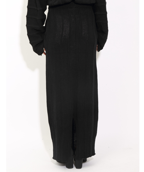 i(アイ)の「立体ラインニットタイトSK(スカート・レディース・ホワイト/ブラック・FREE)」の3枚目の写真