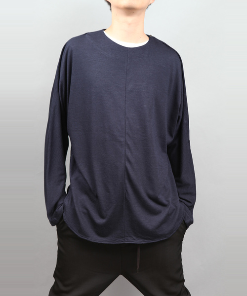ato(アトウ)の「DOLMAN SLEEVE T-SHIRT(Tシャツ/カットソー・メンズ・ブラック/パープル/ブルー/ネイビー・46/48)」の3枚目の写真