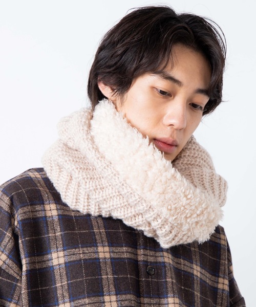 WEGO(ウィゴー)の「WEGO/ミックススヌード(ネックウォーマー/スヌード・メンズ・ホワイト/ブラック/ベージュ/ブラウン/ピンク/その他1/その他2/ブラック系その他/ベージュ系その他/ブルー系その他/キャメル/ライトピンク・FREE)」の6枚目の写真