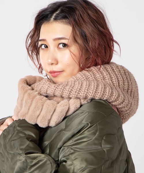 WEGO(ウィゴー)の「WEGO/ミックススヌード(ネックウォーマー/スヌード・メンズ・ホワイト/ブラック/ベージュ/ブラウン/ピンク/その他1/その他2/ブラック系その他/ベージュ系その他/ブルー系その他/キャメル/ライトピンク・FREE)」の7枚目の写真