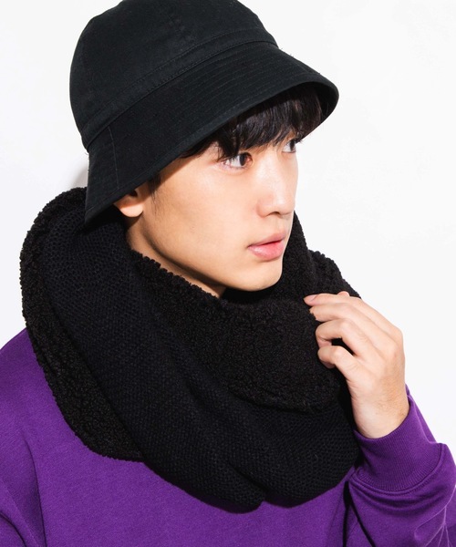 WEGO(ウィゴー)の「WEGO/ミックススヌード(ネックウォーマー/スヌード・メンズ・ホワイト/ブラック/ベージュ/ブラウン/ピンク/その他1/その他2/ブラック系その他/ベージュ系その他/ブルー系その他/キャメル/ライトピンク・FREE)」の3枚目の写真