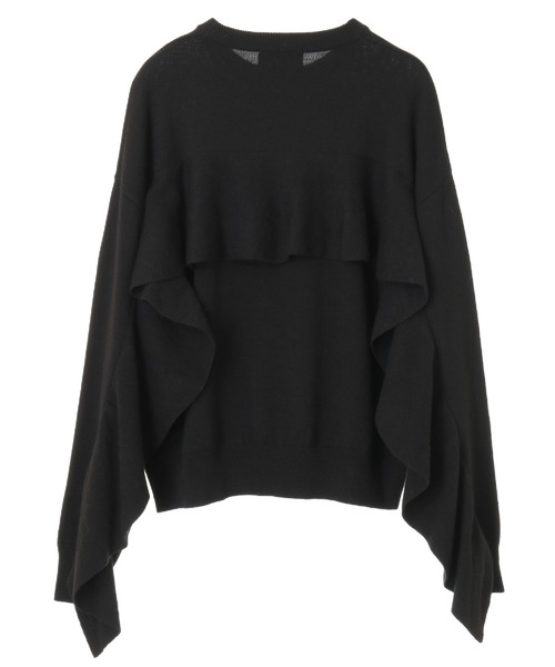 clane バックフリル　ニットトップス CLANE（クラネ）の「CLANE クラネ “BACK FRILL KNIT TOPS