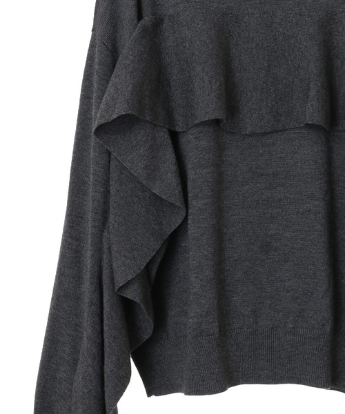 clane バックフリル　ニットトップス CLANE（クラネ）の「CLANE クラネ “BACK FRILL KNIT TOPS
