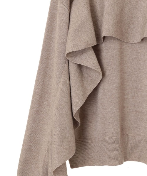 clane バックフリル　ニットトップス CLANE（クラネ）の「CLANE クラネ “BACK FRILL KNIT TOPS