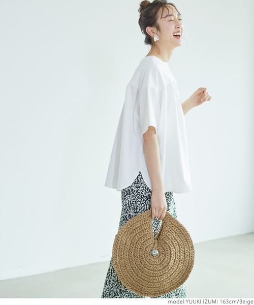 coca（coca）（コカ）の「コンチョ付きサークルかごバッグ（かごバッグ・レディース・ベージュ・ONE SIZE）」の14枚目の写真