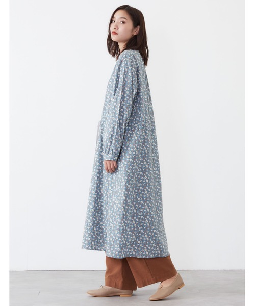 POU DOU DOU(プードゥドゥ)の「フラワープリントウエストドロストワンピース(ワンピース・レディース・ネイビー/ブルー・3)」の10枚目の写真
