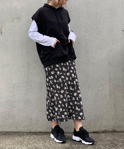 STYLEBLOCK（スタイルブロック）の「裏毛ビッグシルエットパーカーベスト（ベスト・メンズ・ホワイト/杢グレー/ブラック・M/L/LL）」の6枚目の写真