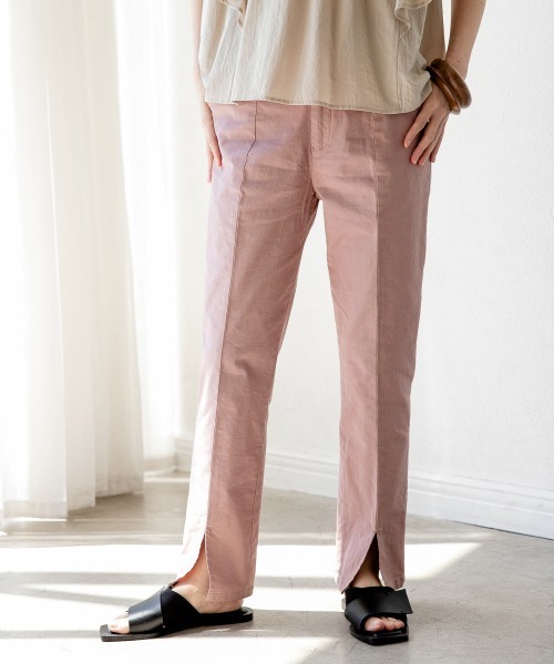 LOWRYS FARM（ローリーズファーム）の「アサスリットパンツ　869214（その他パンツ・レディース・ブラウン/ピンク/アイボリー/チャコールグレー/グリーン・MEDIUM/LARGE）」の5枚目の写真