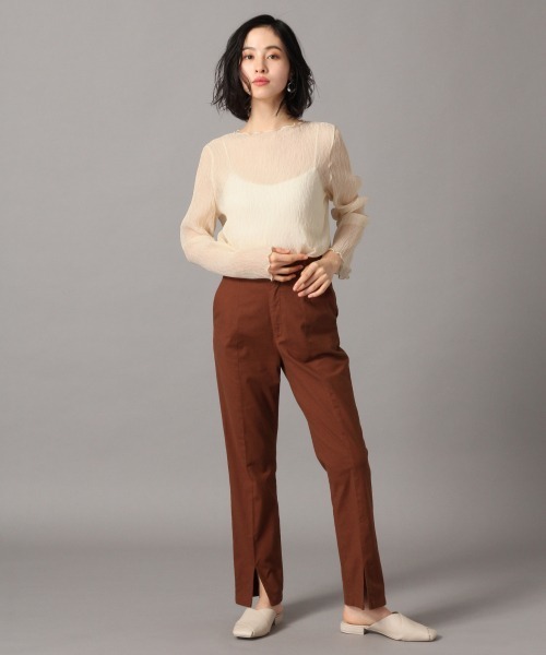 LOWRYS FARM（ローリーズファーム）の「アサスリットパンツ　869214（その他パンツ・レディース・ブラウン/ピンク/アイボリー/チャコールグレー/グリーン・MEDIUM/LARGE）」の7枚目の写真