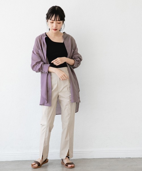 LOWRYS FARM（ローリーズファーム）の「アサスリットパンツ　869214（その他パンツ・レディース・ブラウン/ピンク/アイボリー/チャコールグレー/グリーン・MEDIUM/LARGE）」の22枚目の写真