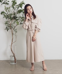 Aunt Marie's | AUNT MARIE’S　ロングサファリシャツワンピース(シャツワンピース)