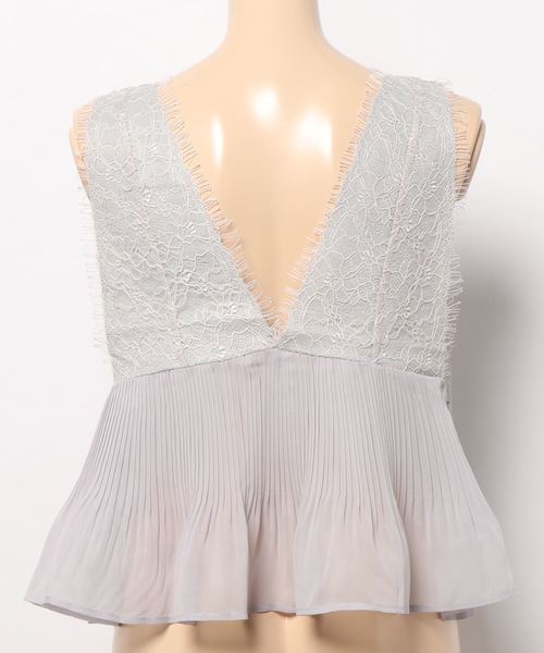 flower(フラワー)の「ビューティービスチェ(タンクトップ・レディース・アッシュグレー/アイボリー・FREE)」の3枚目の写真