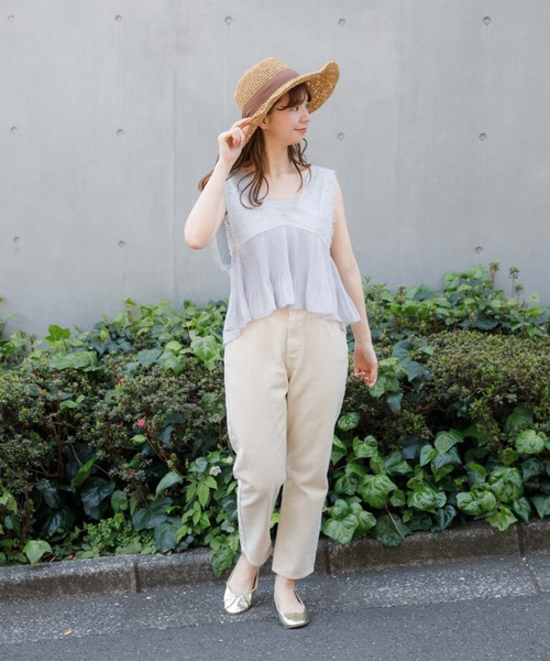 flower(フラワー)の「ビューティービスチェ(タンクトップ・レディース・アッシュグレー/アイボリー・FREE)」の8枚目の写真