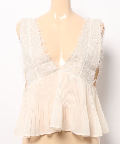 flower(フラワー)の「ビューティービスチェ(タンクトップ・レディース・アッシュグレー/アイボリー・FREE)」の5枚目の写真