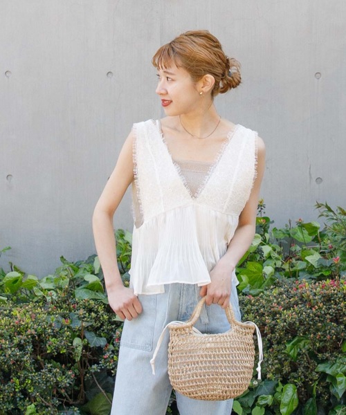 flower(フラワー)の「ビューティービスチェ(タンクトップ・レディース・アッシュグレー/アイボリー・FREE)」の13枚目の写真