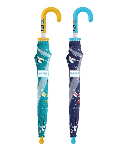 COMMON WARE(コモンウェアー)の「NT:エアトラベル キッズアンブレラ 飛行機柄 子供用傘(長傘・キッズ・ネイビー/サックスブルー・FREE)」の8枚目の写真