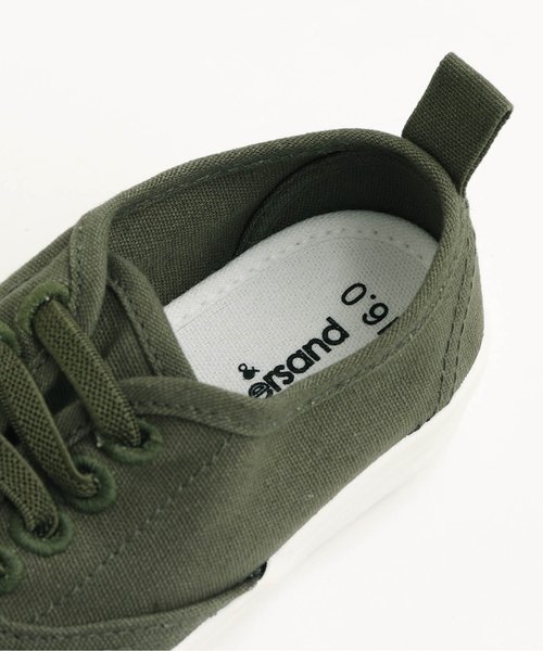 Ampersand（アンパサンド）の「/トドラーキャンバススニーカー（スニーカー・キッズ・ブラック/カーキ/ピンク/ベージュ・18/17/19/16）」の9枚目の写真