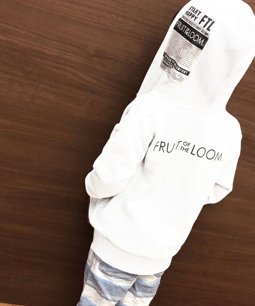 FRUIT OF THE LOOM(フルーツオブザルーム)の「フーデッドフルジップ / キッズ / 裏毛 / カジュアル(パーカー・キッズ・グレー/ホワイト/ブラック・90-100cm/110-120cm/130-140cm)」の1枚目の写真