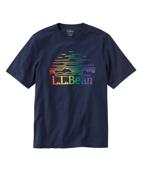 L.L.Bean(エルエルビーン)の「レイクウォッシュ・オーガニック・コットン・グラフィック・ティ、半袖 ジャパン・フィット(Tシャツ/カットソー・メンズ・ダークグリーン/グレー/レッド/インディゴブルー/グリーン/マスタード/ブルー系その他/ダークネイビー/カーキ/ホワイト/スカイブルー/ネイビー・SMALL/MEDIUM/LARGE/X-LARGE/XX-LARGE)」の2枚目の写真