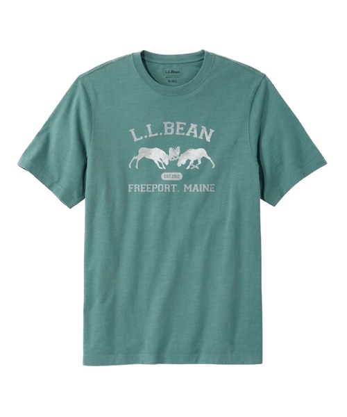 L.L.Bean(エルエルビーン)の「レイクウォッシュ・オーガニック・コットン・グラフィック・ティ、半袖 ジャパン・フィット(Tシャツ/カットソー・メンズ・ダークグリーン/グレー/レッド/インディゴブルー/グリーン/マスタード/ブルー系その他/ダークネイビー/カーキ/ホワイト/スカイブルー/ネイビー・SMALL/MEDIUM/LARGE/X-LARGE/XX-LARGE)」の7枚目の写真