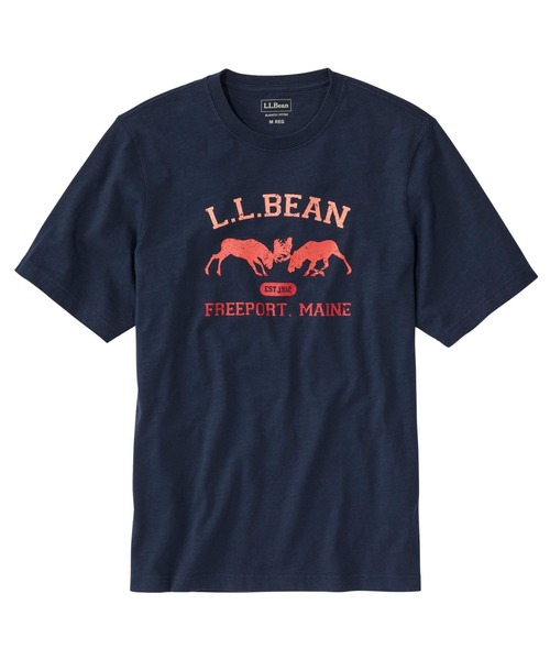 L.L.Bean(エルエルビーン)の「レイクウォッシュ・オーガニック・コットン・グラフィック・ティ、半袖 ジャパン・フィット(Tシャツ/カットソー・メンズ・ダークグリーン/グレー/レッド/インディゴブルー/グリーン/マスタード/ブルー系その他/ダークネイビー/カーキ/ホワイト/スカイブルー/ネイビー・SMALL/MEDIUM/LARGE/X-LARGE/XX-LARGE)」の10枚目の写真