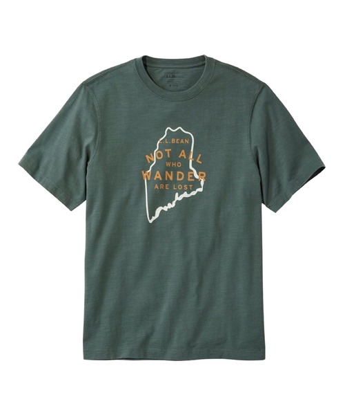 L.L.Bean(エルエルビーン)の「レイクウォッシュ・オーガニック・コットン・グラフィック・ティ、半袖 ジャパン・フィット(Tシャツ/カットソー・メンズ・ダークグリーン/グレー/レッド/インディゴブルー/グリーン/マスタード/ブルー系その他/ダークネイビー/カーキ/ホワイト/スカイブルー/ネイビー・SMALL/MEDIUM/LARGE/X-LARGE/XX-LARGE)」の5枚目の写真