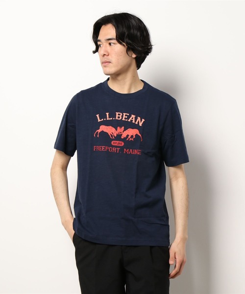L.L.Bean(エルエルビーン)の「レイクウォッシュ・オーガニック・コットン・グラフィック・ティ、半袖 ジャパン・フィット(Tシャツ/カットソー・メンズ・ダークグリーン/グレー/レッド/インディゴブルー/グリーン/マスタード/ブルー系その他/ダークネイビー/カーキ/ホワイト/スカイブルー/ネイビー・SMALL/MEDIUM/LARGE/X-LARGE/XX-LARGE)」の20枚目の写真