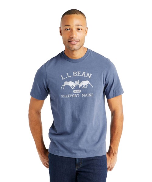 L.L.Bean(エルエルビーン)の「レイクウォッシュ・オーガニック・コットン・グラフィック・ティ、半袖 ジャパン・フィット(Tシャツ/カットソー・メンズ・ダークグリーン/グレー/レッド/インディゴブルー/グリーン/マスタード/ブルー系その他/ダークネイビー/カーキ/ホワイト/スカイブルー/ネイビー・SMALL/MEDIUM/LARGE/X-LARGE/XX-LARGE)」の14枚目の写真