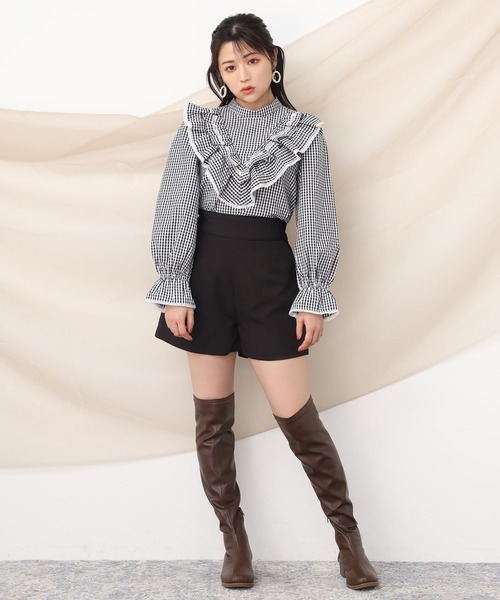 one after another NICE CLAUP（ワンアフターアナザーナイスクラップ）の「パイピングショートパンツ（その他パンツ・レディース・ブラック/ブラック系その他/ブラウン/ブルー系その他・FREE）」の11枚目の写真