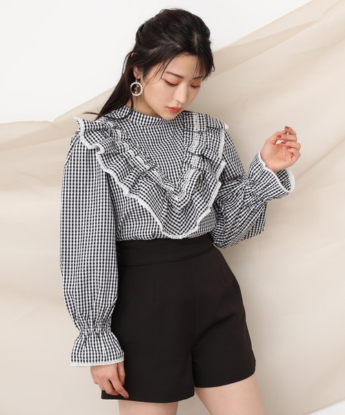 one after another NICE CLAUP（ワンアフターアナザーナイスクラップ）の「パイピングショートパンツ（その他パンツ・レディース・ブラック/ブラック系その他/ブラウン/ブルー系その他・FREE）」の10枚目の写真