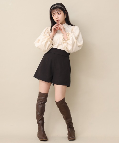 one after another NICE CLAUP（ワンアフターアナザーナイスクラップ）の「パイピングショートパンツ（その他パンツ・レディース・ブラック/ブラック系その他/ブラウン/ブルー系その他・FREE）」の13枚目の写真