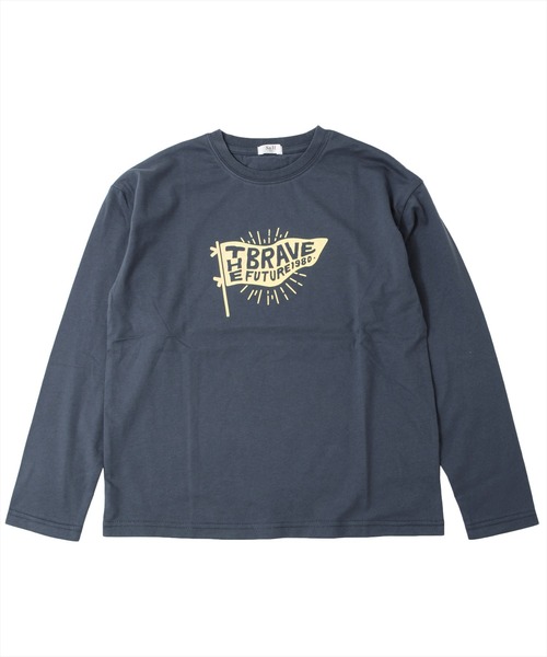 S&H（エスアンドエイチ）の「天竺・ドロップショルダープリント長袖Tシャツ（Tシャツ/カットソー・キッズ・オートミール/ブルー/ブラウン/オフホワイト/ダークグリーン/ベージュ/カーキ/グレー/グリーン/キャメル/ホワイト/サックスブルー/キナリ/パープル/アイボリー/チャコールグレー/インディゴブルー/レッド/ワインレッド/ネイビー・100cm/110cm/120cm/130cm/140cm/150cm）」の15枚目の写真