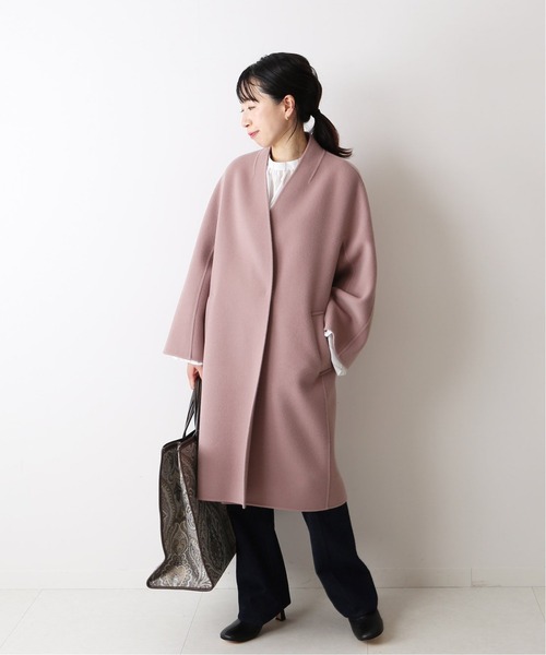 journal standard L'essage（ジャーナルスタンダードレサージュ）の「メリンプテントシルエットコート◆（テーラードジャケット・レディース・ベージュ/ピンク/チャコールグレー・FREE）」の19枚目の写真