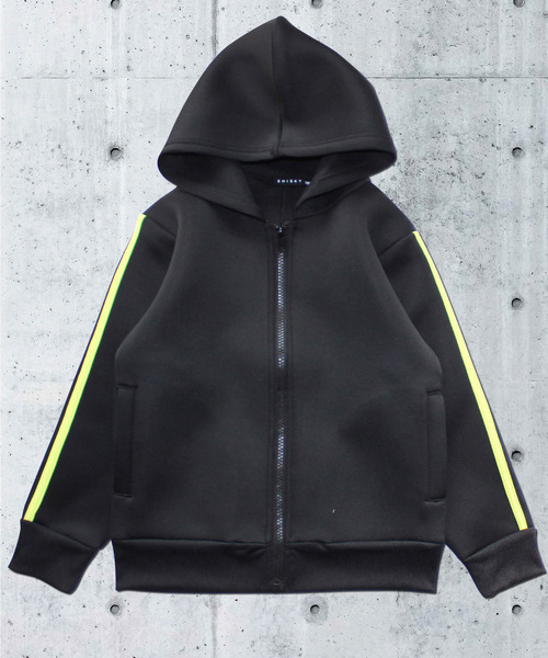 THE CASUAL（カジュアル）の「2本ライン ジップアップ パーカー サンドイッチダンボール キッズ（パーカー・キッズ・ネイビー/杢グレー/ブラック/ブラック系その他・130cm/150cm/120cm/160cm/140cm/110cm）」の11枚目の写真