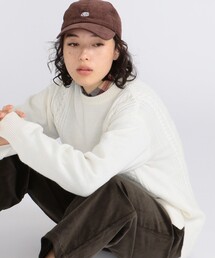 【UNISEX】【洗える】ケーブルクルーセーター