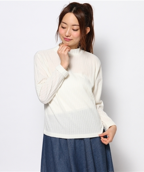 Kastane(カスタネ)の「【Kastane】ハイネックリブプルオーバー(Tシャツ/カットソー・レディース・アイボリー/グレー/ボルドー/ネイビー・FREE)」の11枚目の写真