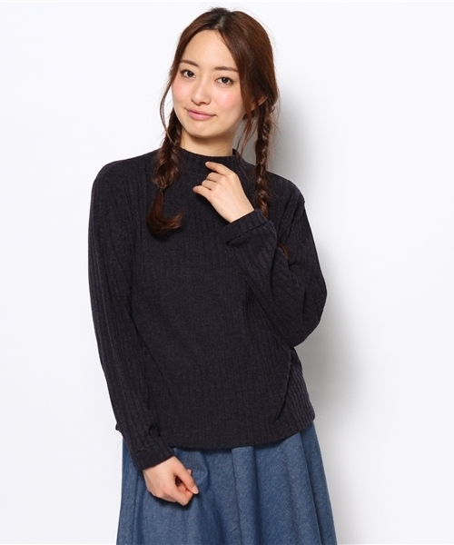 Kastane(カスタネ)の「【Kastane】ハイネックリブプルオーバー(Tシャツ/カットソー・レディース・アイボリー/グレー/ボルドー/ネイビー・FREE)」の12枚目の写真