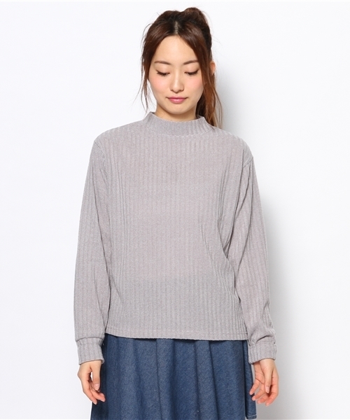 Kastane(カスタネ)の「【Kastane】ハイネックリブプルオーバー(Tシャツ/カットソー・レディース・アイボリー/グレー/ボルドー/ネイビー・FREE)」の5枚目の写真