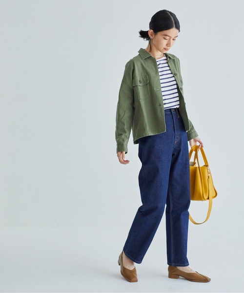 ANGIE（アンジー）の「ハイウエストストレートデニムパンツ【スタイリスト知念美加子さん×ANGIE 別注】（デニムパンツ・レディース・インディゴブルー/ダークインディゴブルー・SMALL/MEDIUM/LARGE）」の3枚目の写真