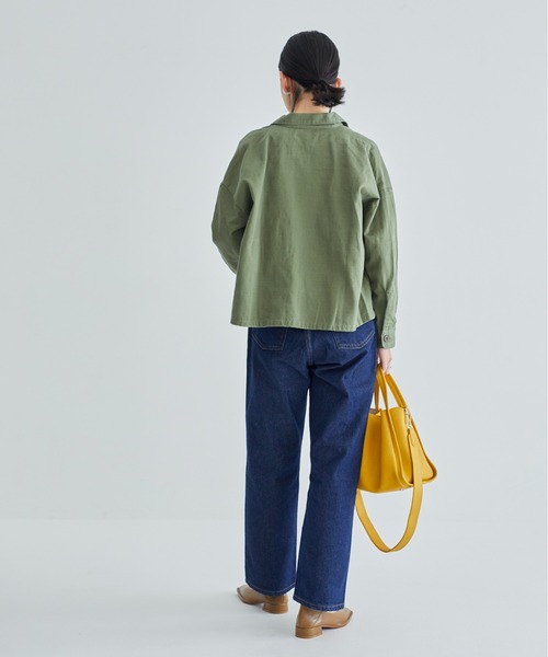 ANGIE（アンジー）の「ハイウエストストレートデニムパンツ【スタイリスト知念美加子さん×ANGIE 別注】（デニムパンツ・レディース・インディゴブルー/ダークインディゴブルー・SMALL/MEDIUM/LARGE）」の4枚目の写真