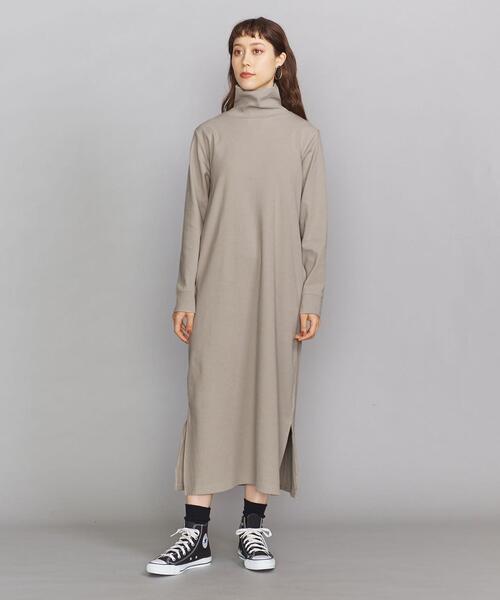 BEAUTY&YOUTH UNITED ARROWS(ビューティーアンドユースユナイテッドアローズ)の「BY テレコIラインタートルネックロングスリーブワンピース2 ◆(ワンピース・レディース・ブラック/ライラック/ベージュ・FREE)」の22枚目の写真