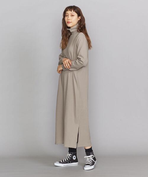 BEAUTY&YOUTH UNITED ARROWS(ビューティーアンドユースユナイテッドアローズ)の「BY テレコIラインタートルネックロングスリーブワンピース2 ◆(ワンピース・レディース・ブラック/ライラック/ベージュ・FREE)」の18枚目の写真