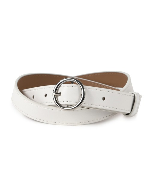 TABI PAL（タビパル）の「【TABI PAL】リングベルト（ベルト・レディース・ホワイト/ホワイト系その他/ブラック/ブラック系その他/ピンク/ピンク系その他/レッド/レッド系その他/ブラウン/ブラウン系その他/キャメル/イエロー系その他/サックスブルー/ブルー系その他・FREE）」の2枚目の写真