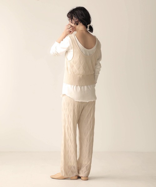 Bab(バブ)の「【WEB限定】クロシェニットパンツ(その他パンツ・レディース・ブラック/ブラウン/アイボリー・38)」の7枚目の写真