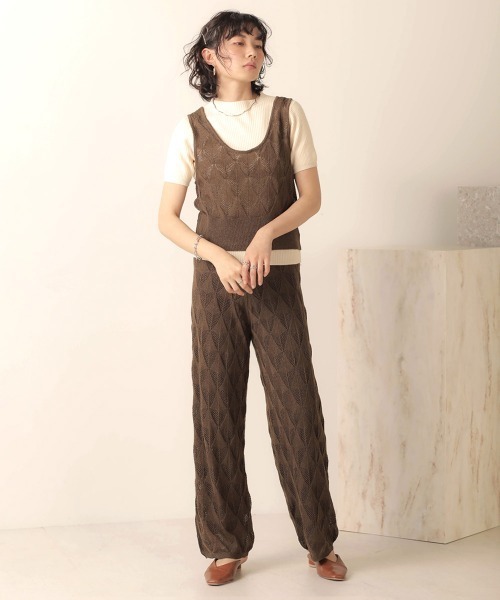 Bab(バブ)の「【WEB限定】クロシェニットパンツ(その他パンツ・レディース・ブラック/ブラウン/アイボリー・38)」の12枚目の写真