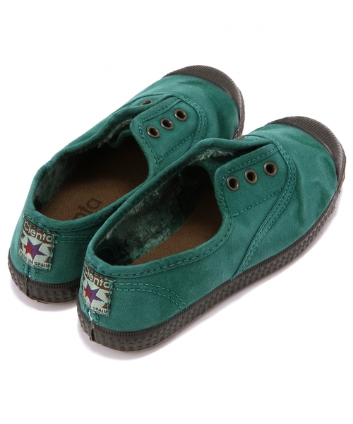 green label relaxing（グリーンレーベルリラクシング）の「CIENTAデッキシューズ14FW（スニーカー・キッズ・マスタード/ケリー・17cm/15cm/16cm/18cm）」の3枚目の写真