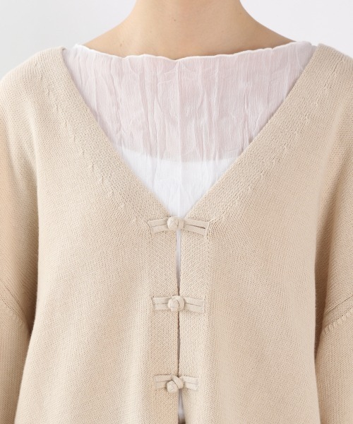 LOWRYS FARM（ローリーズファーム）の「チャイナシャツカーデＬＳ　937211（カーディガン/ボレロ・レディース・アイボリー/ブラック/レッド・FREE）」の14枚目の写真