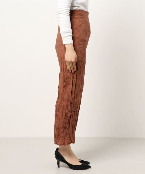 STYLEBLOCK(スタイルブロック)の「ワッシャーポプリンしわ加工パンツ(その他パンツ・レディース・ブラウン/ブラック/ミント・M)」の7枚目の写真