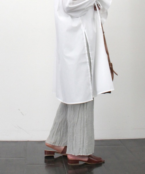 STYLEBLOCK(スタイルブロック)の「ワッシャーポプリンしわ加工パンツ(その他パンツ・レディース・ブラウン/ブラック/ミント・M)」の5枚目の写真