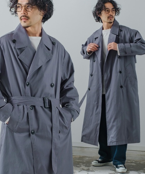 ロング Improves インプローブス のファッション ロング オーバーサイズ トレンチコート トレンチコート